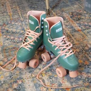Women's Green And Pink Impala Roller Skates